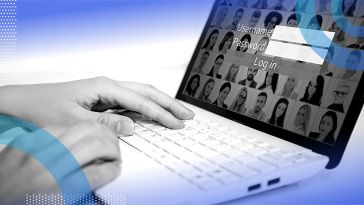 A computer and social media. Companies must take steps to keep their social media accounts safe from hackers.