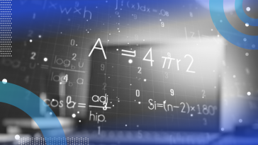 A laptop with math overlaid on top